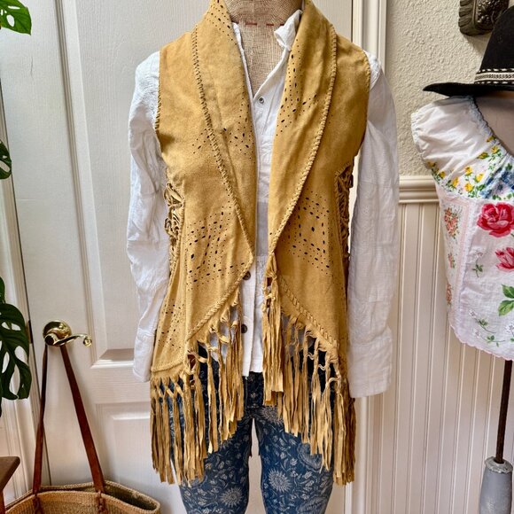 Mahiya Nomad Vest Tan Suede NWT SOLD OUT - Picture 6 of 11